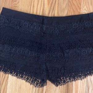 Black Ruffled Shorts